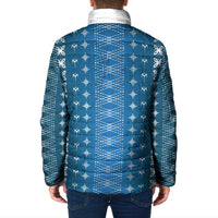 Blue Samoa Malu Tattoo Inspired Padded Jacket - Polynesian Pride