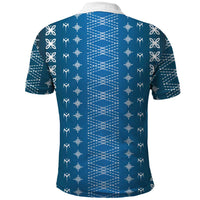 Blue Samoa Malu Tattoo Inspired Polo Shirt - Polynesian Pride