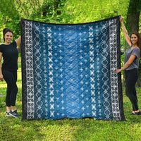 Blue Samoa Malu Tattoo Inspired Quilt - Polynesian Pride