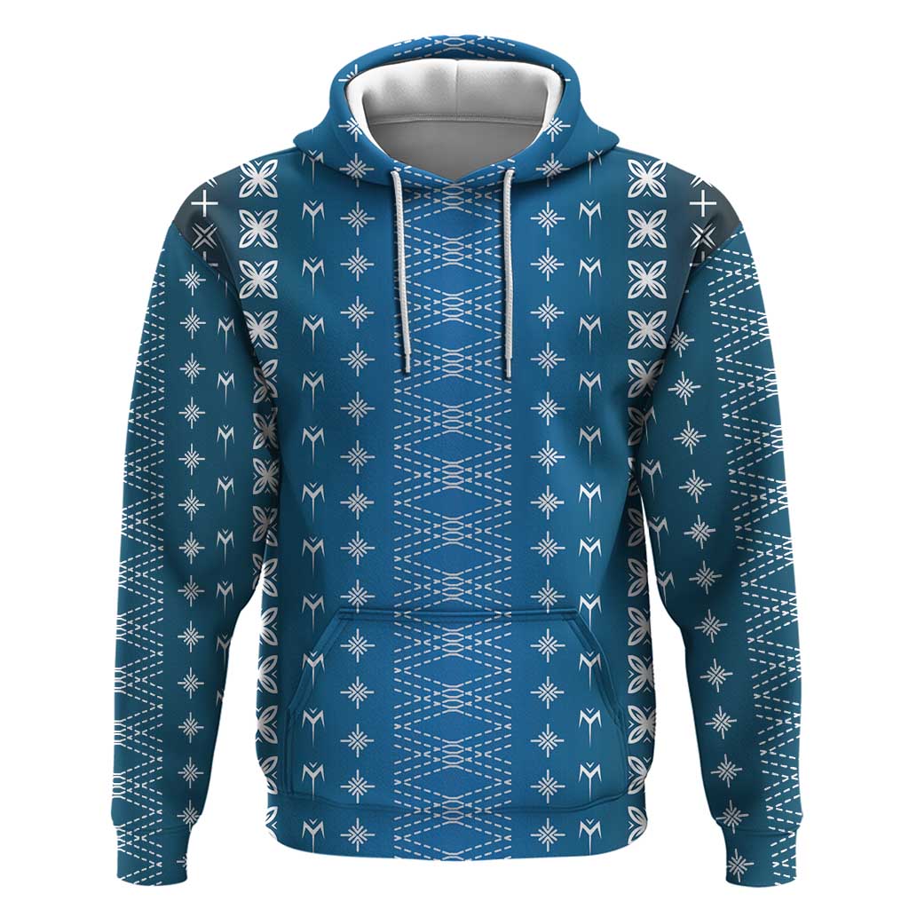 Blue Samoa Malu Tattoo Inspired Zip Hoodie - Polynesian Pride