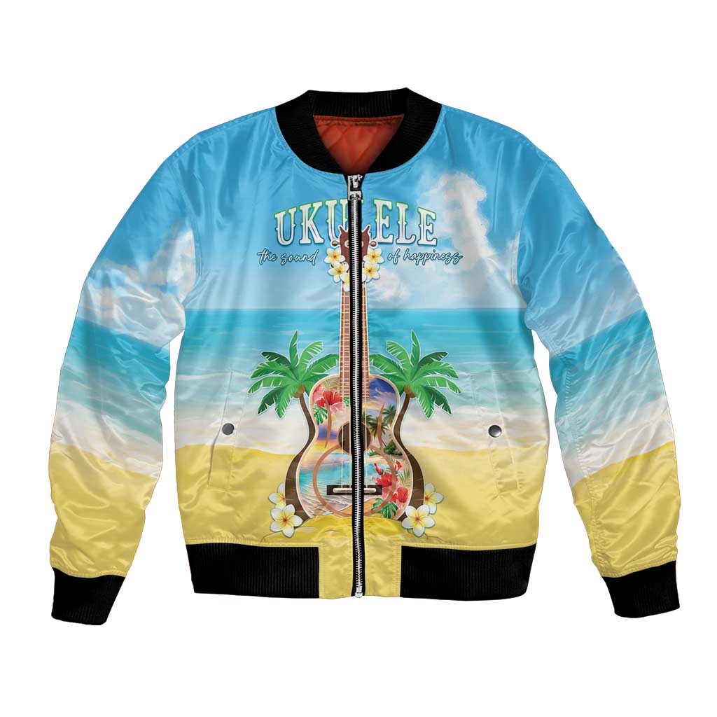 Hawaiian Ukulele Bomber Jacket Sound Of Happiness