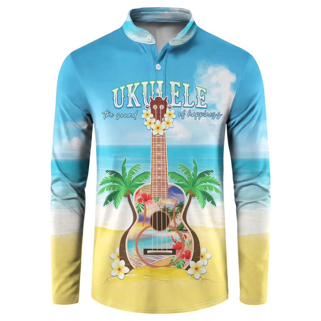 Hawaiian Ukulele Button Sweatshirt Sound Of Happiness