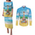 Hawaiian Ukulele Couples Matching Puletasi and Long Sleeve Button Shirt Sound Of Happiness