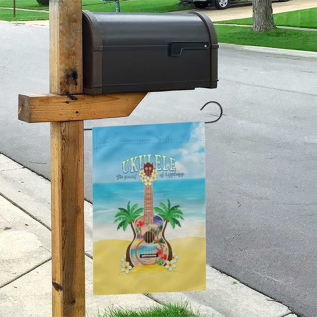 Hawaiian Ukulele Garden Flag Sound Of Happiness