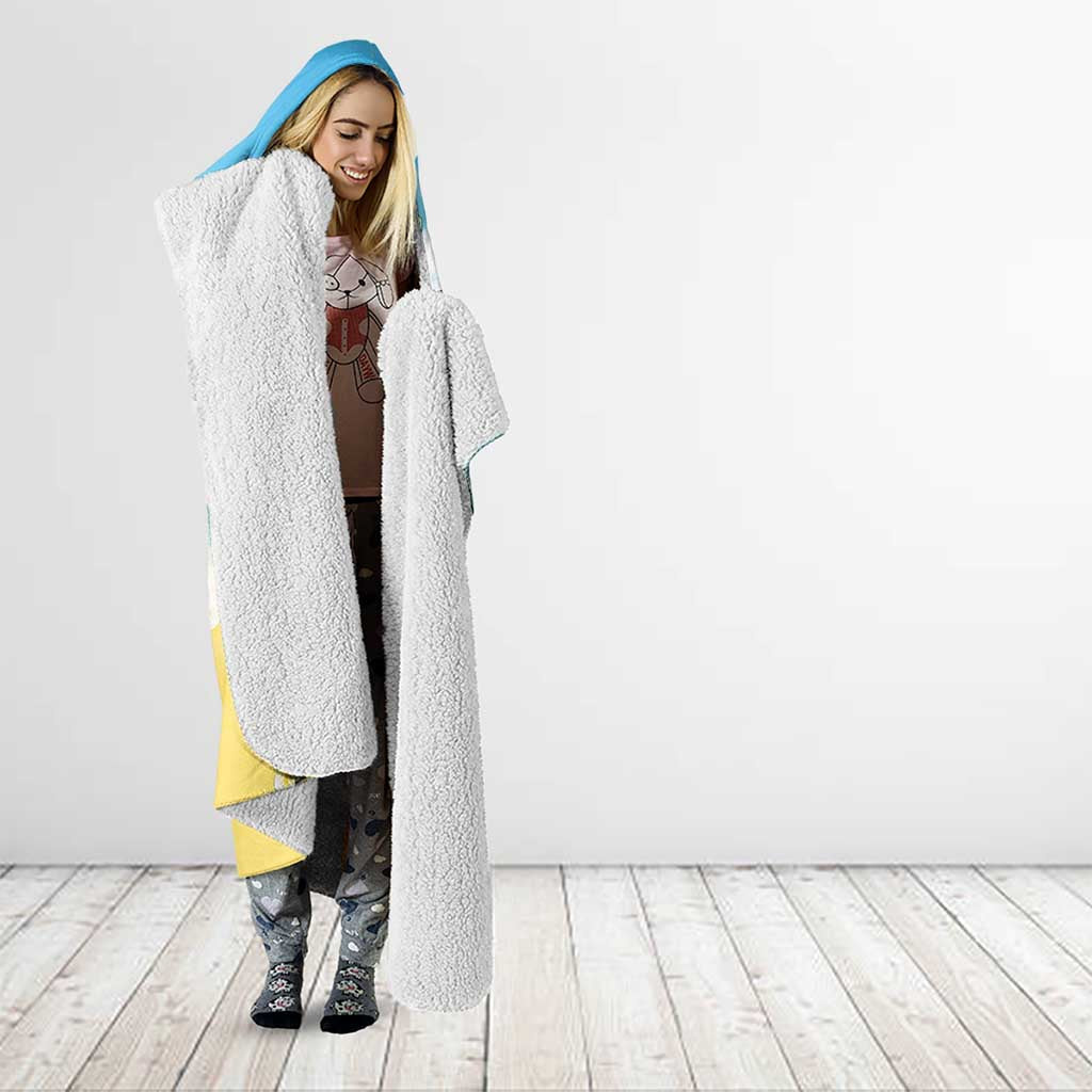 Hawaiian Ukulele Hooded Blanket Sound Of Happiness