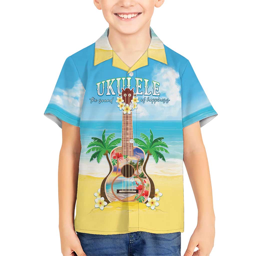 Hawaiian Ukulele Kid Hawaiian Shirt Sound Of Happiness