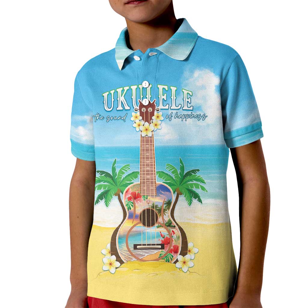 Hawaiian Ukulele Kid Polo Shirt Sound Of Happiness