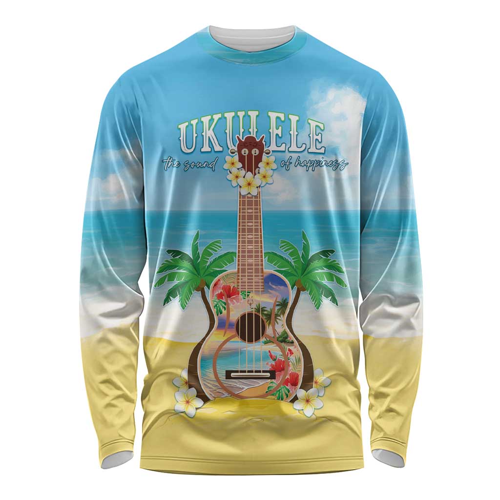 Hawaiian Ukulele Long Sleeve Shirt Sound Of Happiness