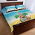 Hawaiian Ukulele Quilt Bed Set Sound Of Happiness