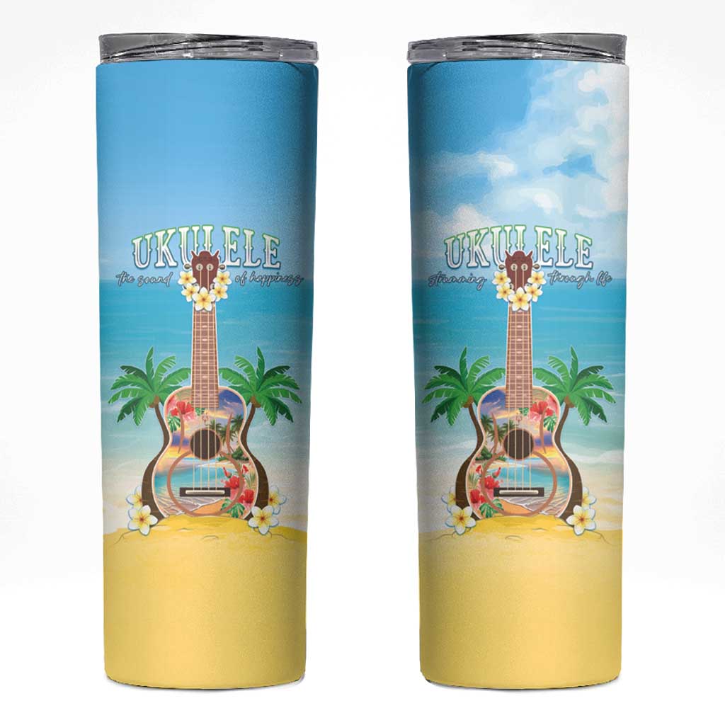 Hawaiian Ukulele Skinny Tumbler Sound Of Happiness