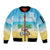 Hawaiian Ukulele Sleeve Zip Bomber Jacket Sound Of Happiness