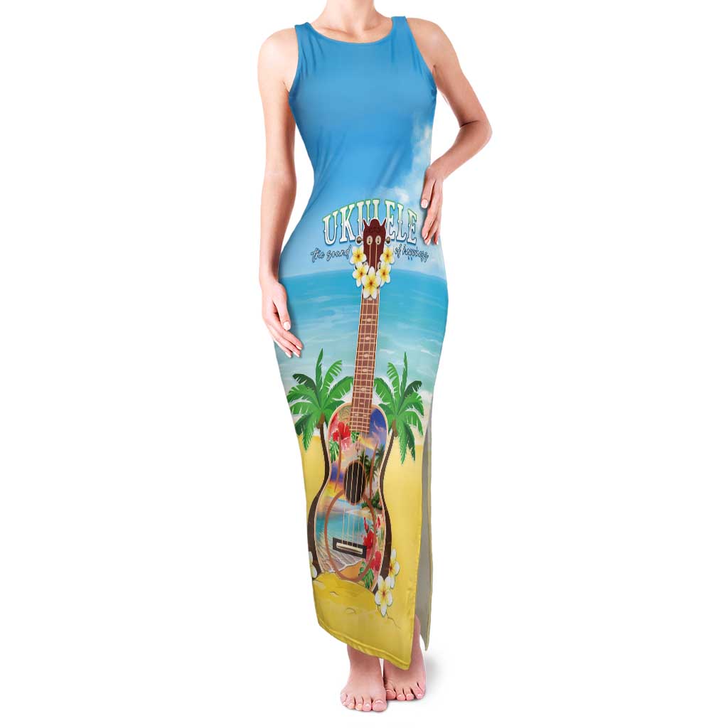 Hawaiian Ukulele Tank Maxi Dress Sound Of Happiness