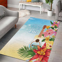 National Ukulele Day Area Rug Tropical Vibe