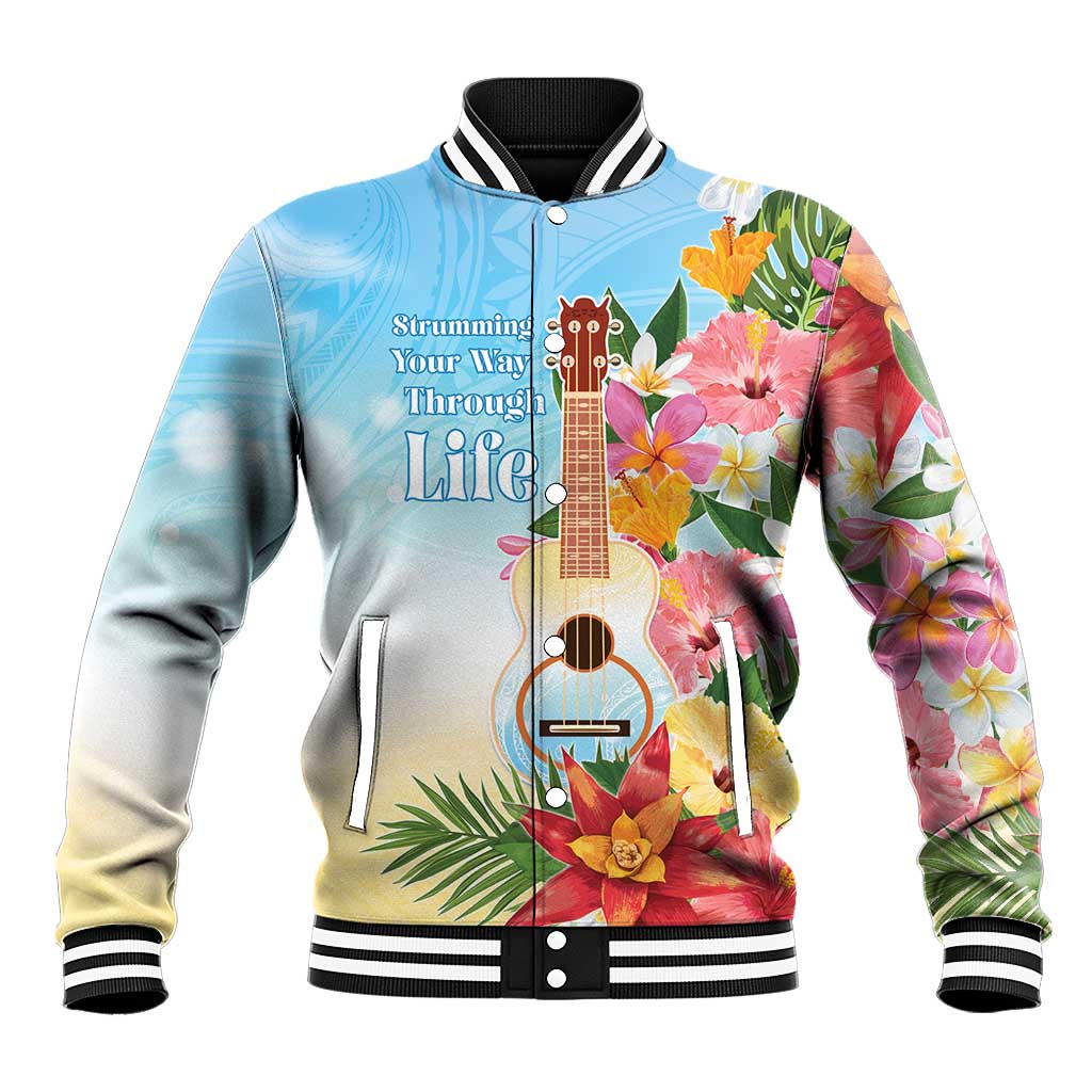 National Ukulele Day Baseball Jacket Tropical Vibe