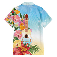 National Ukulele Day Family Matching Summer Maxi Dress and Hawaiian Shirt Tropical Vibe