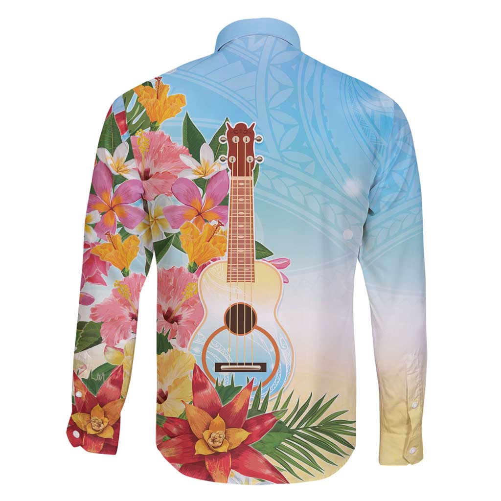 National Ukulele Day Family Matching Summer Maxi Dress and Hawaiian Shirt Tropical Vibe