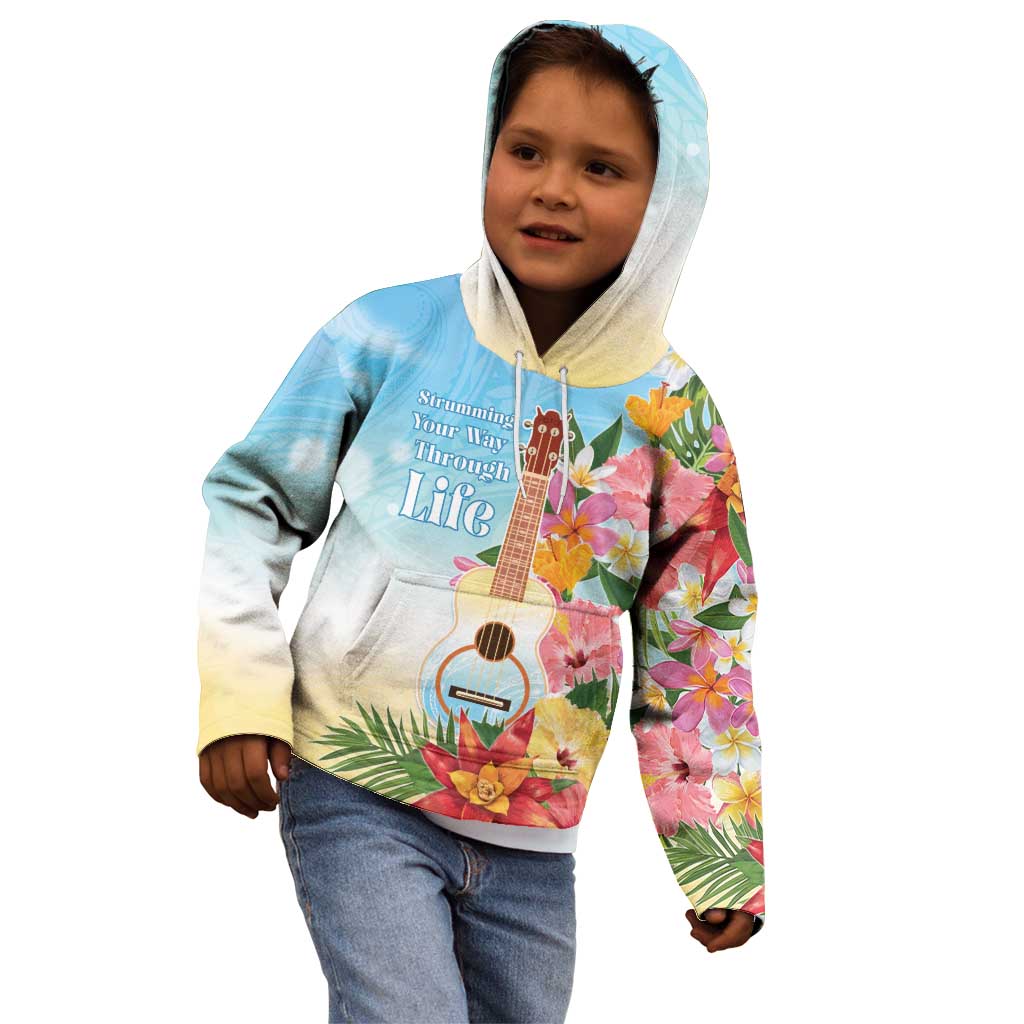 National Ukulele Day Kid Hoodie Tropical Vibe