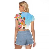 National Ukulele Day Raglan Cropped T Shirt Tropical Vibe LT05 - Polynesian Pride