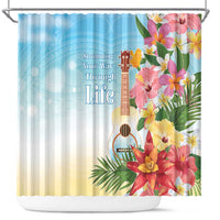 National Ukulele Day Shower Curtain Tropical Vibe