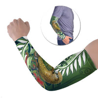 New Zealand Kea Bird Arm Sleeves With Maori Koru Fern - Polynesian Pride