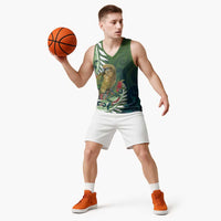New Zealand Kea Bird Basketball Jersey With Maori Koru Fern - Polynesian Pride