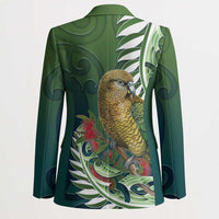 New Zealand Kea Bird Blazer With Maori Koru Fern - Polynesian Pride