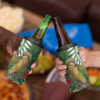 New Zealand Kea Bird 4 in 1 Can Cooler Tumbler With Maori Koru Fern - Polynesian Pride