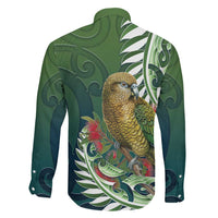 New Zealand Kea Bird Family Matching Mermaid Dress and Hawaiian Shirt With Maori Koru Fern LT05 - Polynesian Pride