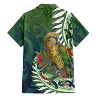 New Zealand Kea Bird Family Matching Puletasi and Hawaiian Shirt With Maori Koru Fern LT05 - Polynesian Pride