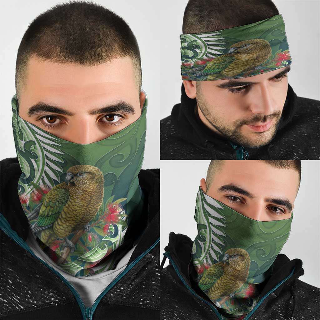 New Zealand Kea Bird Neck Gaiter With Maori Koru Fern - Polynesian Pride
