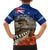 New Zealand ANZAC Day Family Matching Off Shoulder Short Dress and Hawaiian Shirt The Lonesome Pine With Soldier Fern LT05 - Polynesian Pride