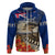 New Zealand ANZAC Day Hoodie The Lonesome Pine With Soldier Fern LT05 Zip Hoodie Blue - Polynesian Pride