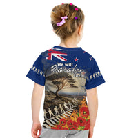New Zealand ANZAC Day Kid T Shirt The Lonesome Pine With Soldier Fern LT05 - Polynesian Pride