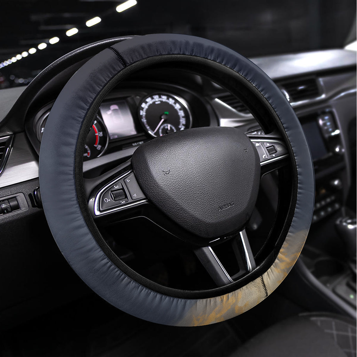 New Zealand ANZAC Day Steering Wheel Cover The Lonesome Pine With Soldier Fern
