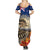 New Zealand ANZAC Day Summer Maxi Dress The Lonesome Pine With Soldier Fern LT05 - Polynesian Pride