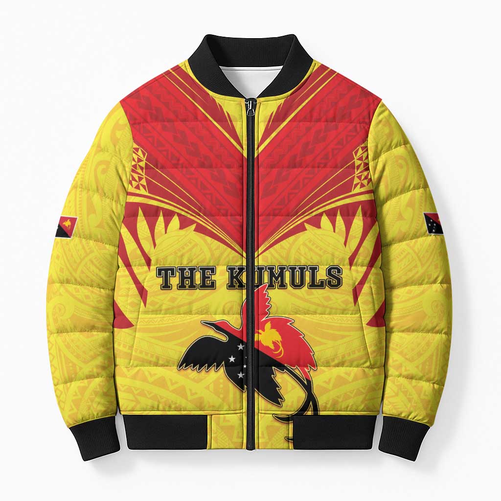 Papua New Guinea Rugby Custom Bomber Puffer Jacket Kumuls Heritage