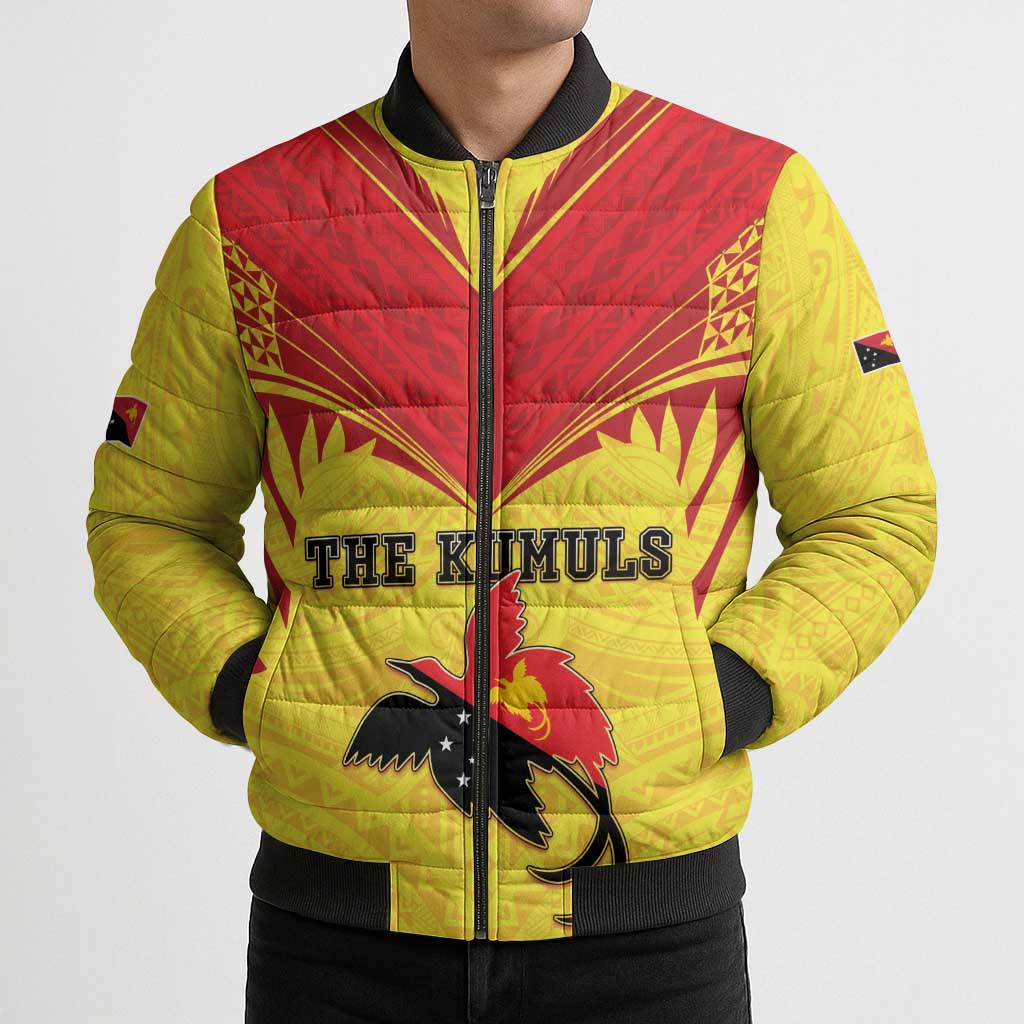 Papua New Guinea Rugby Custom Bomber Puffer Jacket Kumuls Heritage