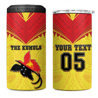 Papua New Guinea Rugby Custom 4 in 1 Can Cooler Tumbler Kumuls Heritage