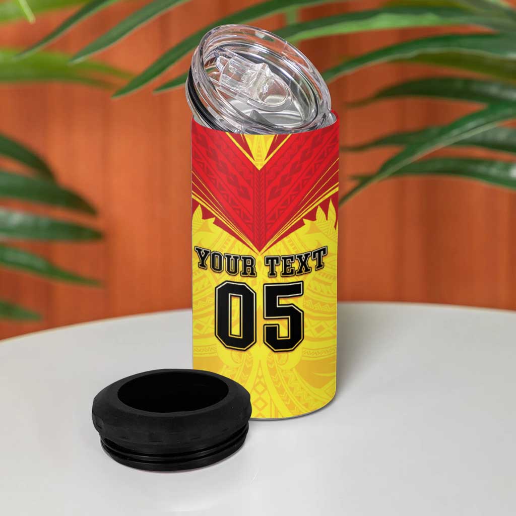 Papua New Guinea Rugby Custom 4 in 1 Can Cooler Tumbler Kumuls Heritage