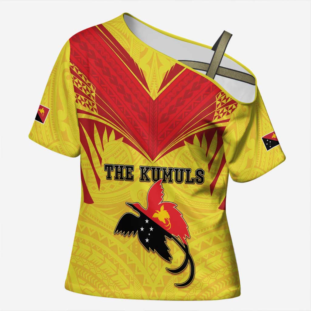 Papua New Guinea Rugby Custom Cross Shoulder Shirt Kumuls Heritage