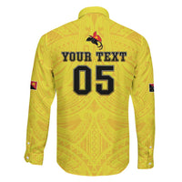 Papua New Guinea Rugby Custom Family Matching Long Sleeve Bodycon Dress and Hawaiian Shirt Kumuls Heritage LT05 - Polynesian Pride