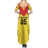Papua New Guinea Rugby Custom Family Matching Summer Maxi Dress and Hawaiian Shirt Kumuls Heritage LT05 - Polynesian Pride