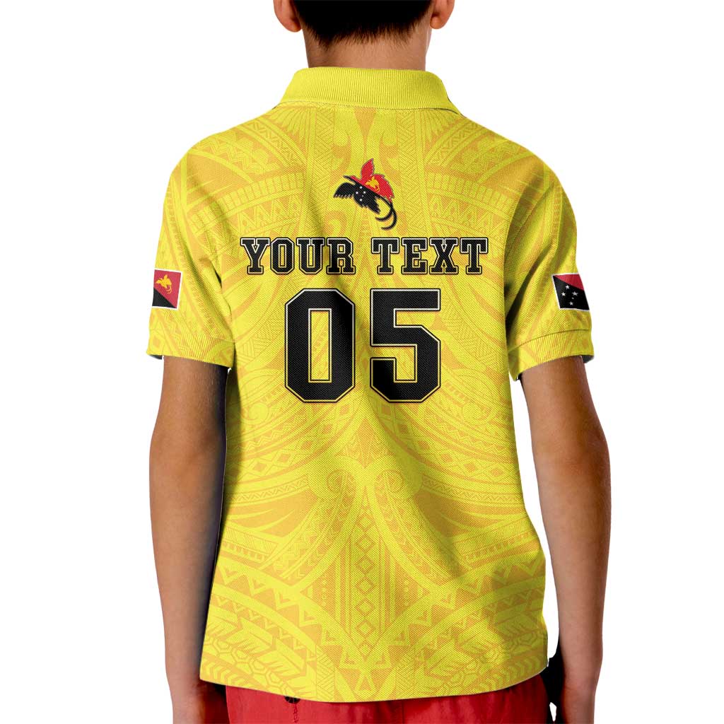 Papua New Guinea Rugby Custom Kid Polo Shirt Kumuls Heritage