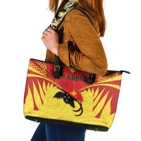 Papua New Guinea Rugby Leather Tote Bag Kumuls Heritage