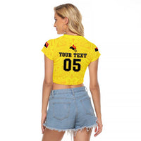 Papua New Guinea Rugby Custom Raglan Cropped T Shirt Kumuls Heritage