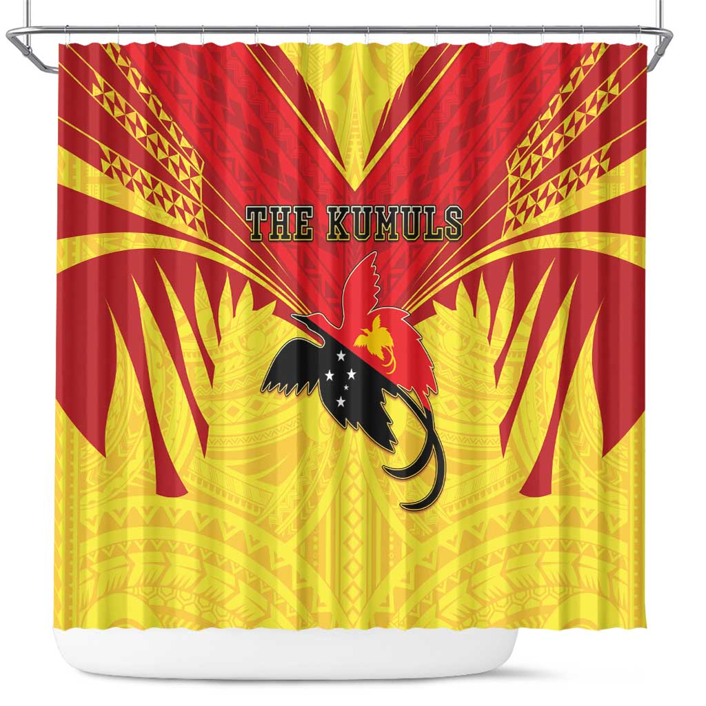 Papua New Guinea Rugby Shower Curtain Kumuls Heritage