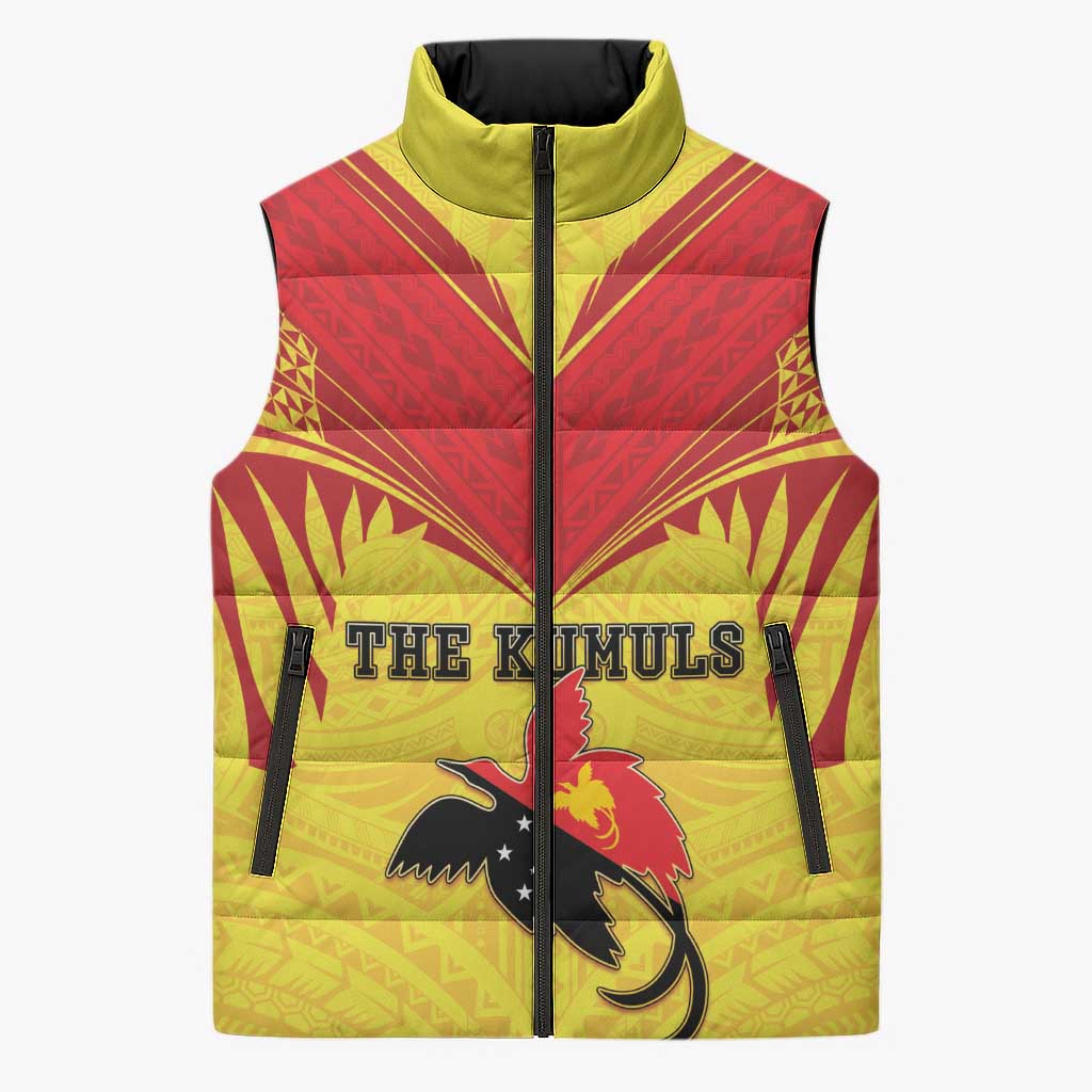 Papua New Guinea Rugby Custom Sleeveless Puffer Jacket Kumuls Heritage