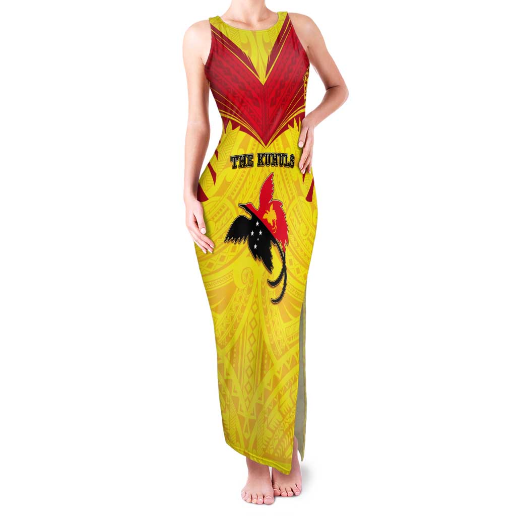 Papua New Guinea Rugby Custom Tank Maxi Dress Kumuls Heritage