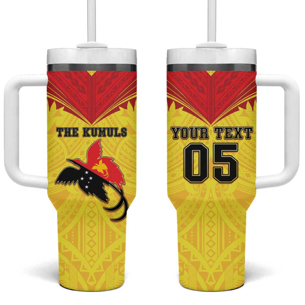 Papua New Guinea Rugby Custom Tumbler With Handle Kumuls Heritage