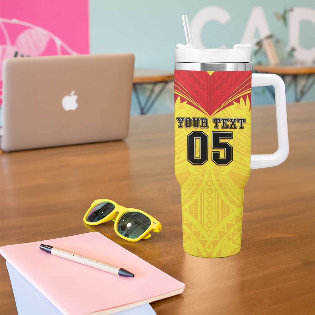 Papua New Guinea Rugby Custom Tumbler With Handle Kumuls Heritage